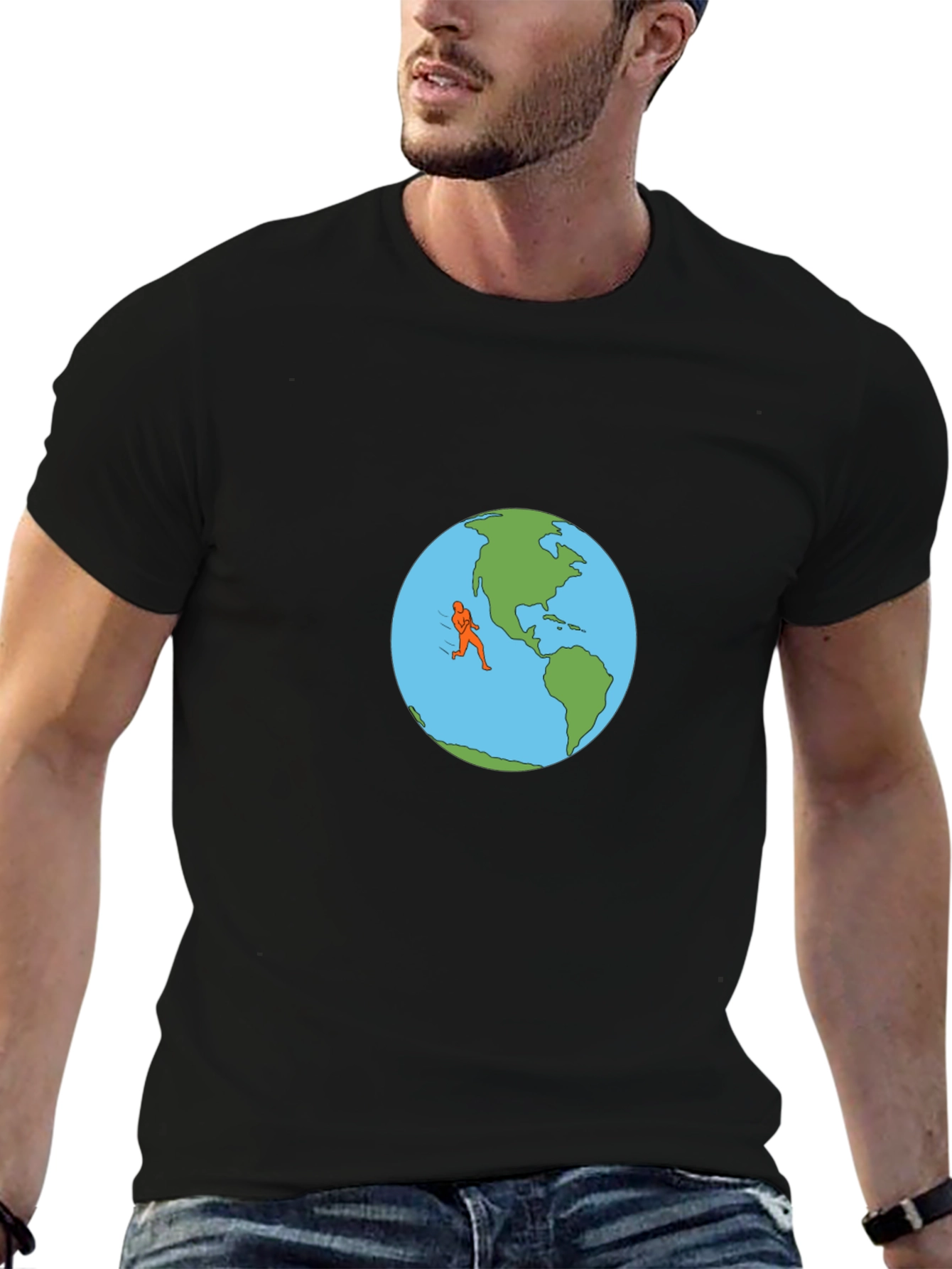 Running the World T-Shirt - Earth Graphic Tee