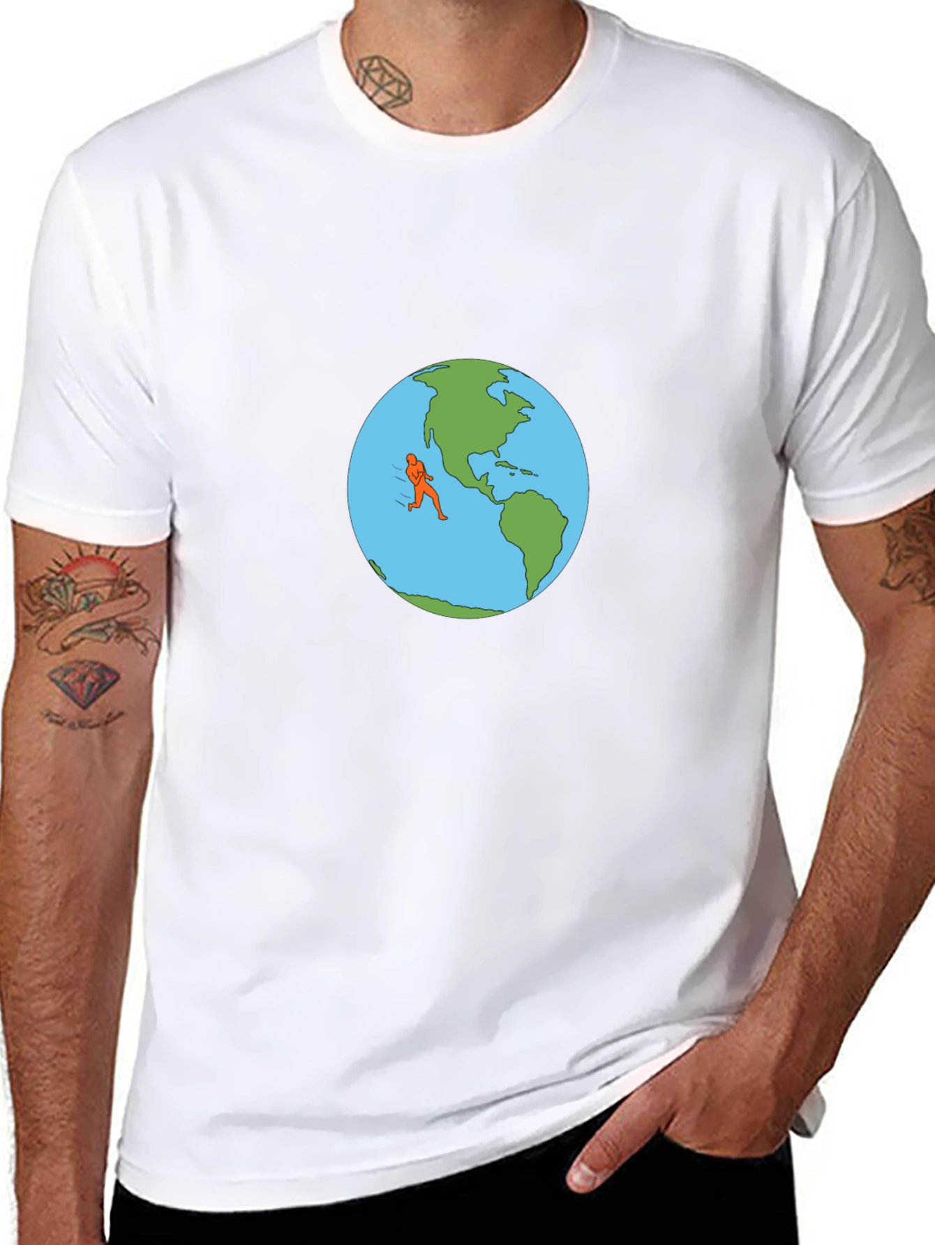 Running the World T-Shirt - Earth Graphic Tee