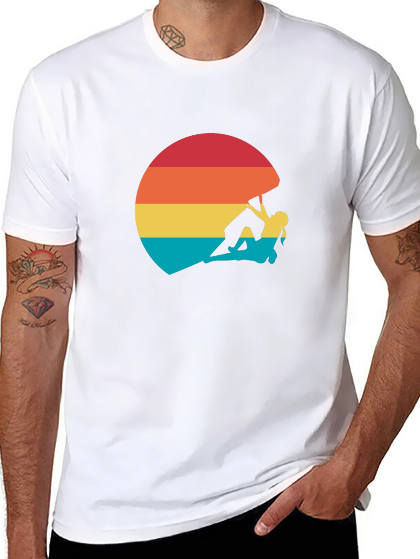 Climber Sunset Graphic Tee - Adventure Ready!