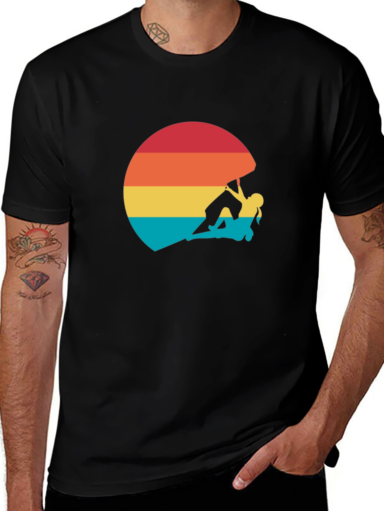 Climber Sunset Graphic Tee - Adventure Ready!