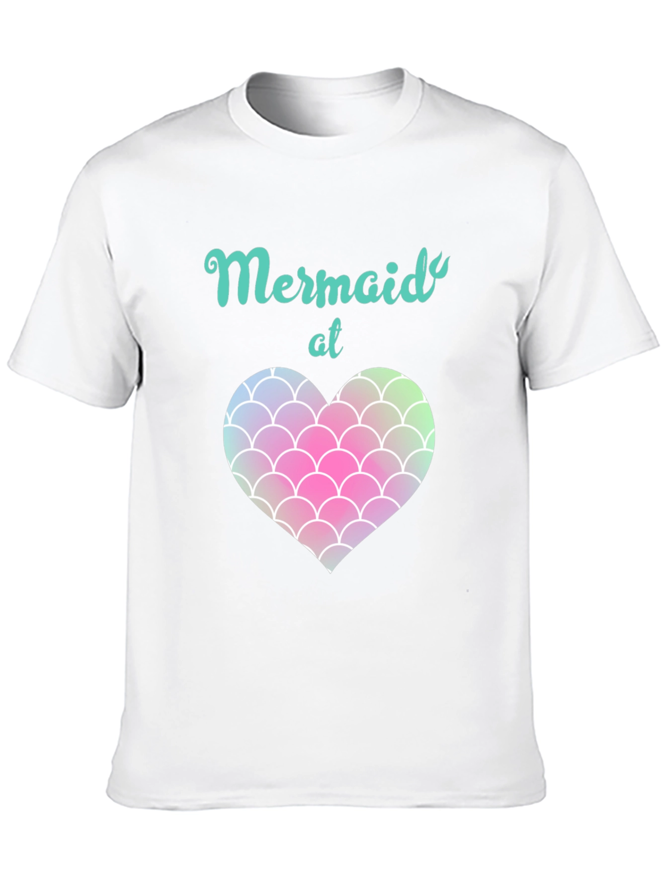 Mermaid at Heart Black T-Shirt