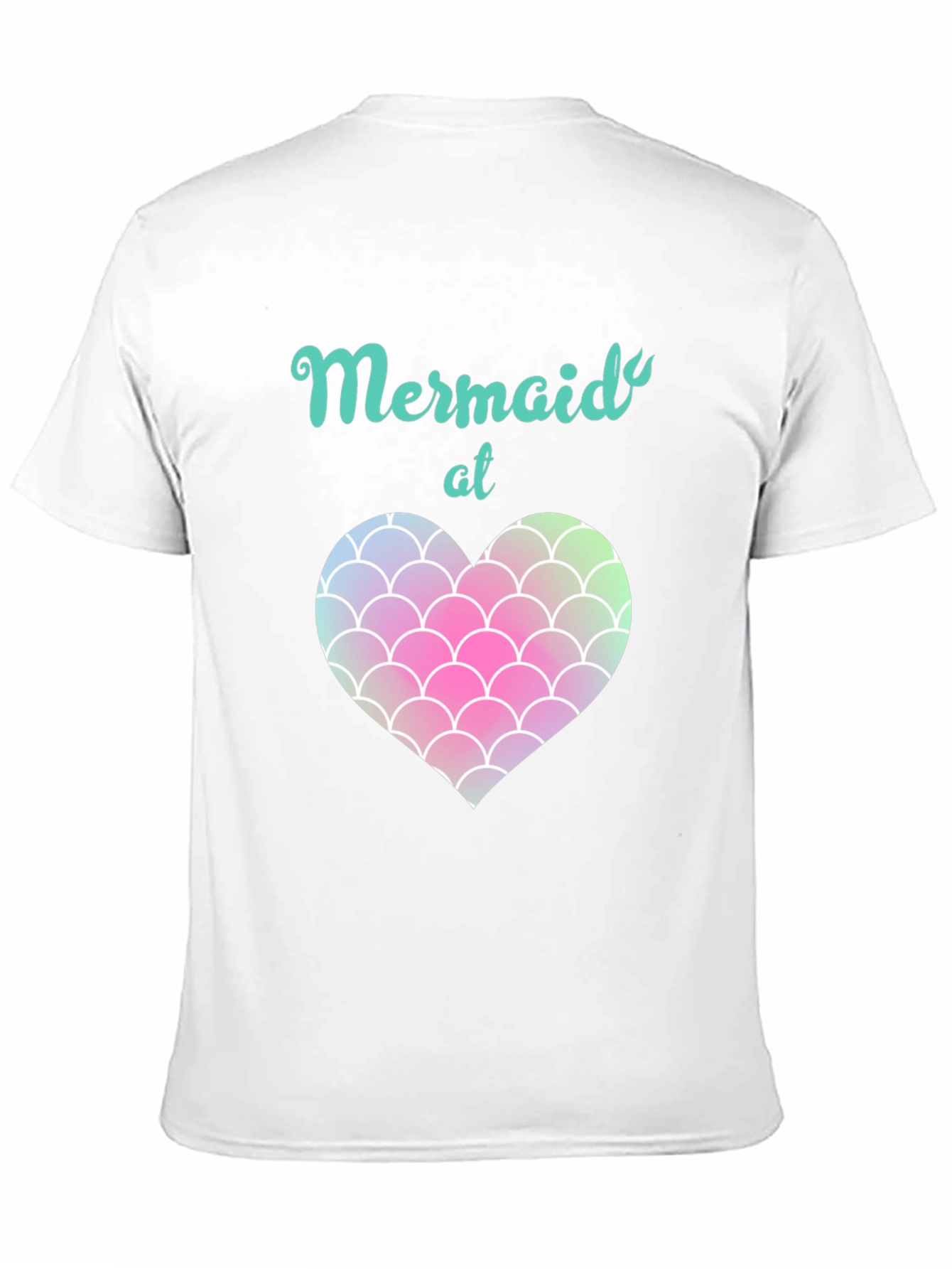 Mermaid at Heart Black T-Shirt