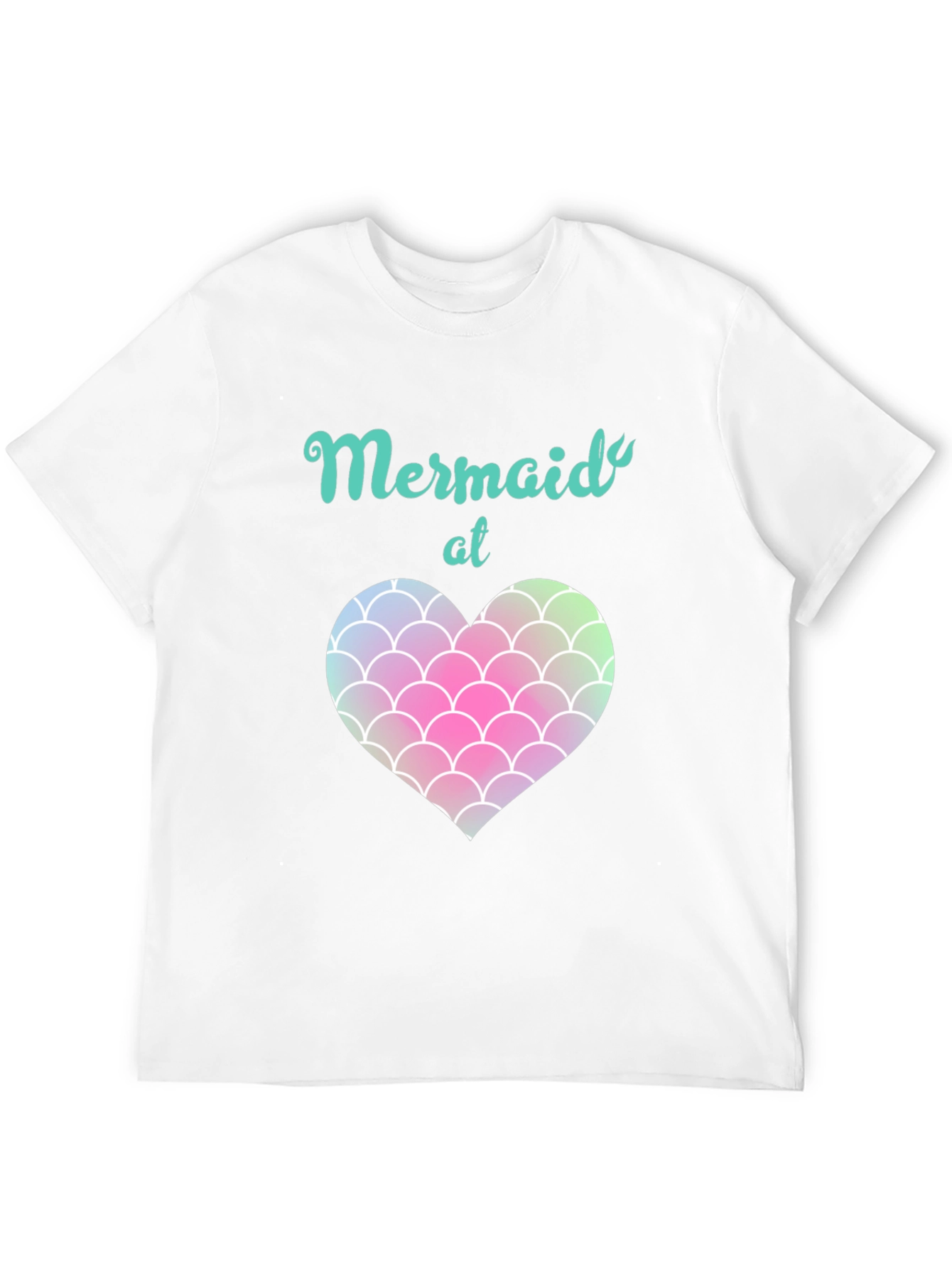 Mermaid at Heart Black T-Shirt