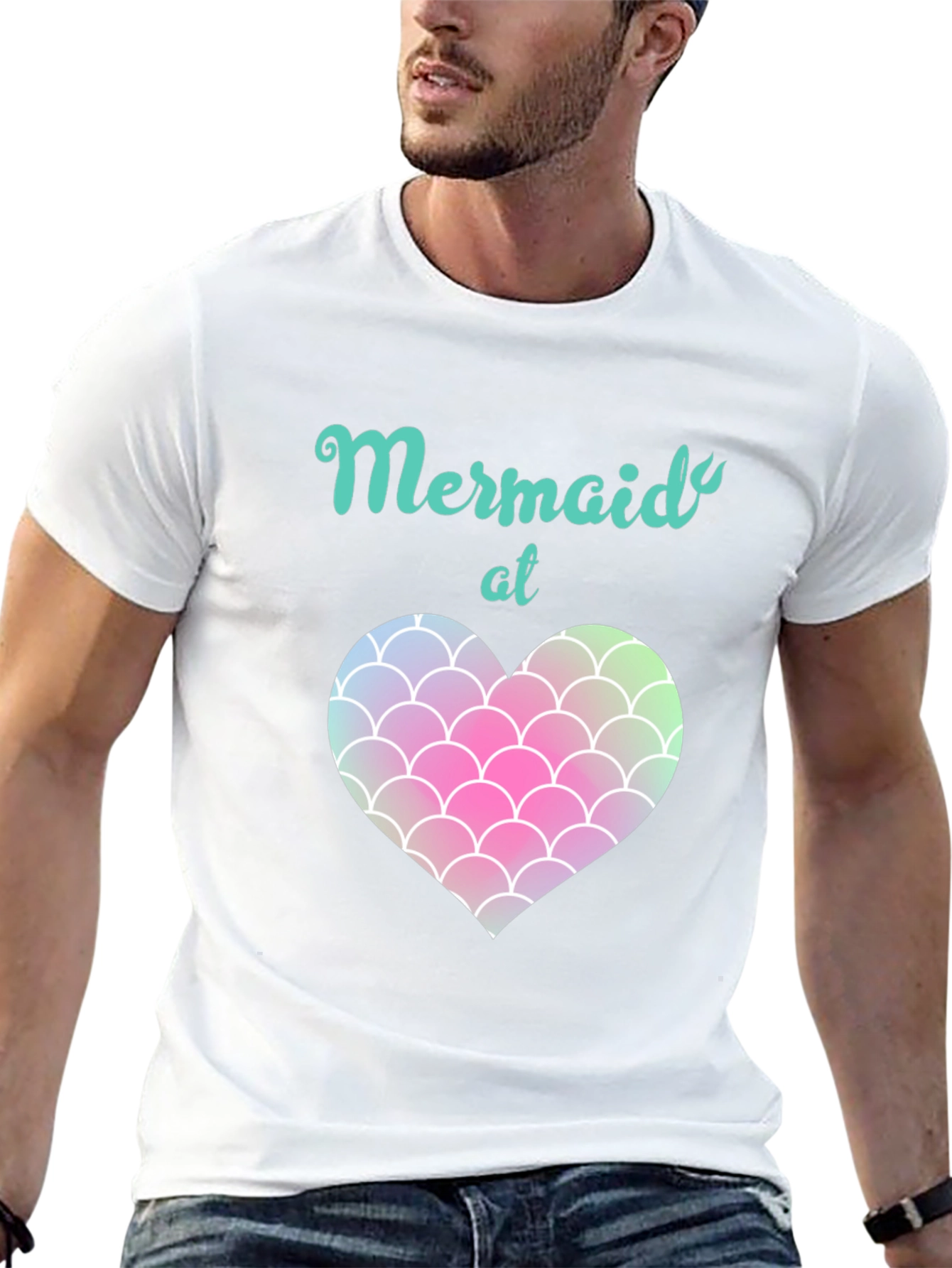 Mermaid at Heart Black T-Shirt