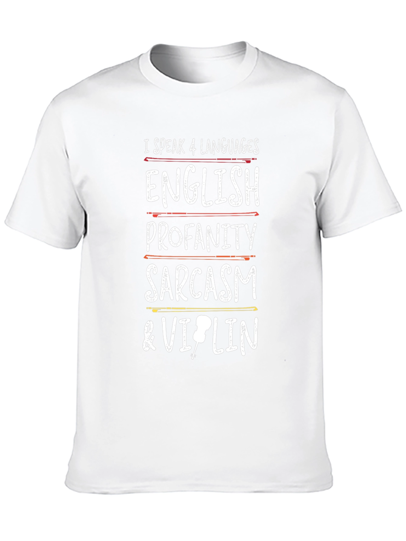 I Speak 4 Languages Funny Music T-Shirt