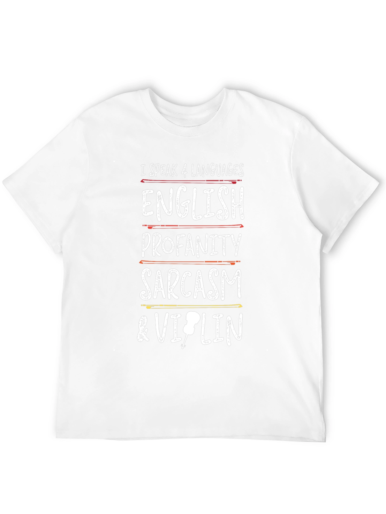 I Speak 4 Languages Funny Music T-Shirt