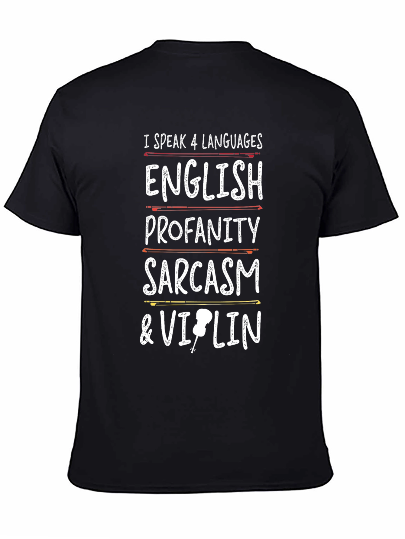 I Speak 4 Languages Funny Music T-Shirt