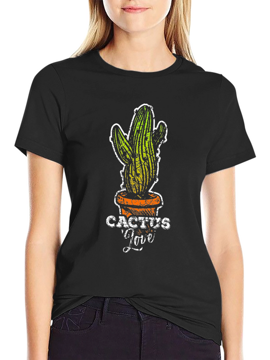 Cactus Love Graphic Tee - Trendy Plant Lover Shirt
