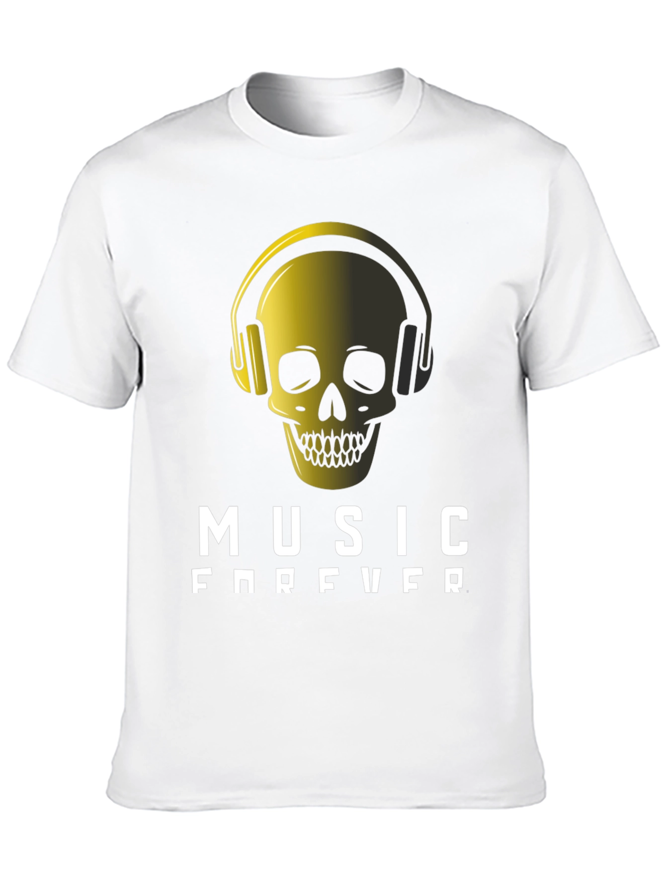 Music Forever Skull Graphic T-Shirt
