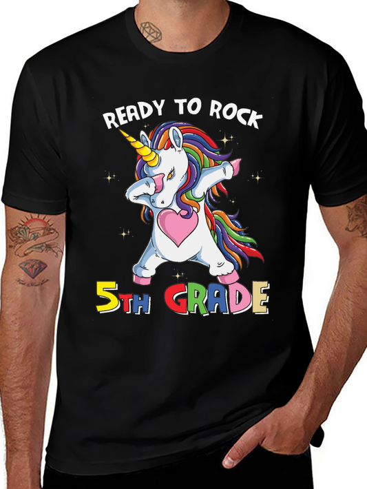 Ready to Rock 5th Grade Unicorn Dab T-Shirt