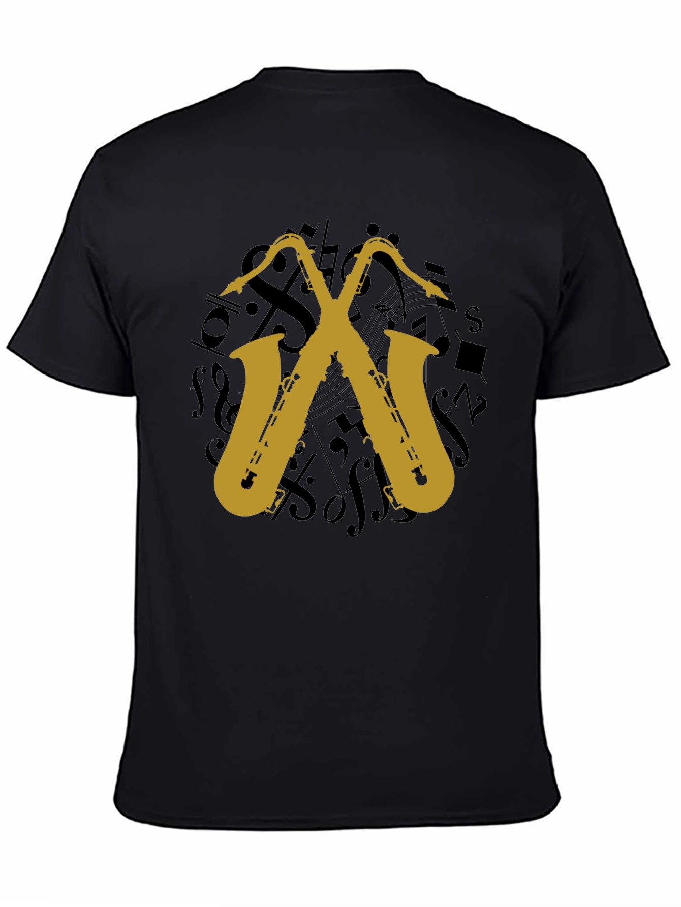 Saxophone Music Notes T-Shirt - Musician Style