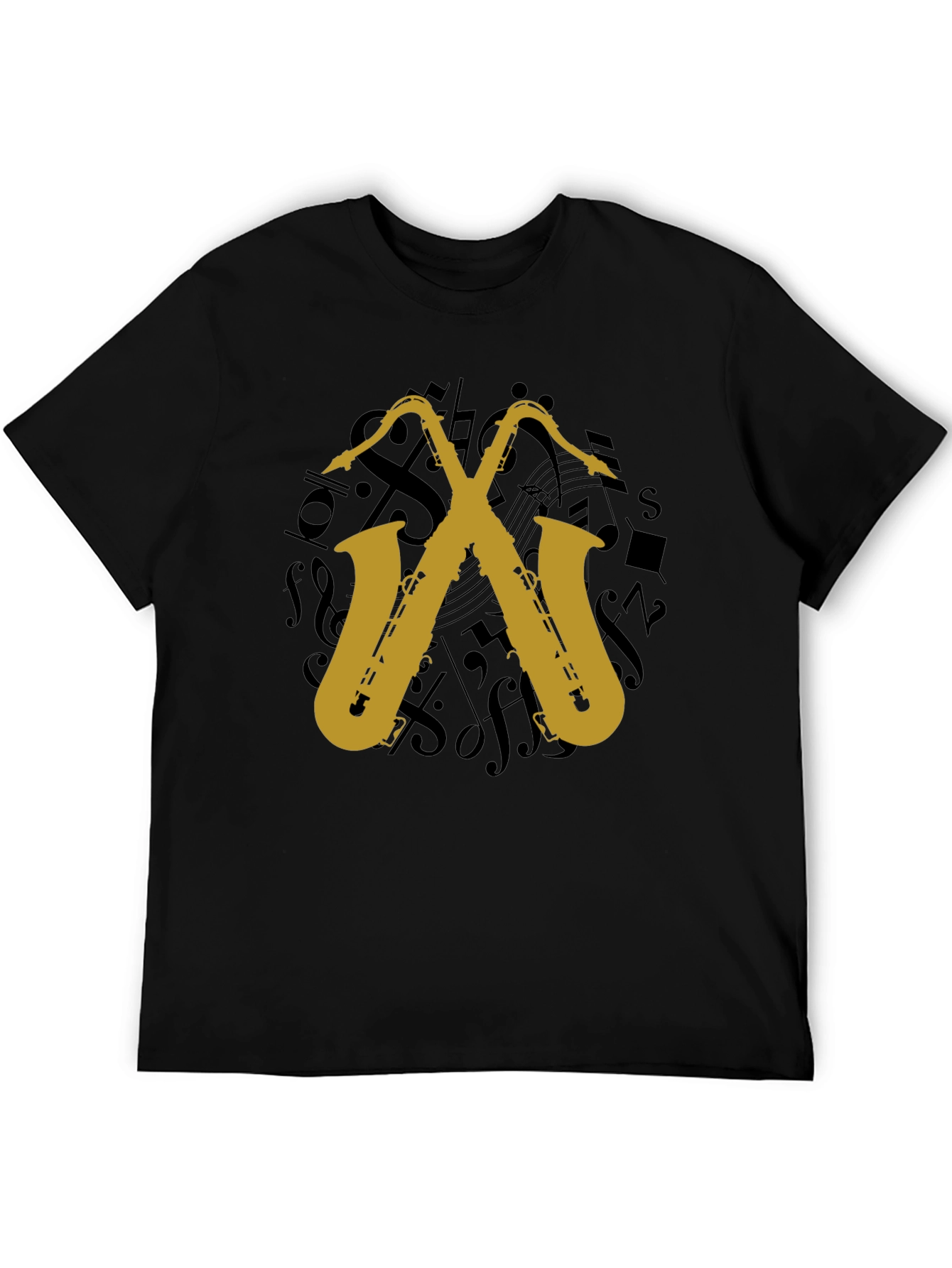 Saxophone Music Notes T-Shirt - Musician Style