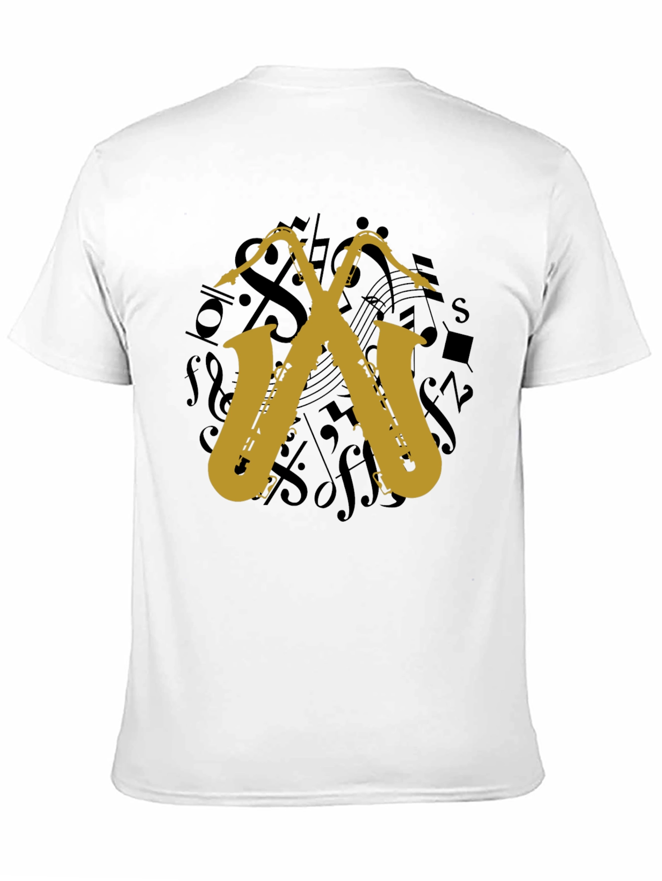 Saxophone Music Notes T-Shirt - Musician Style