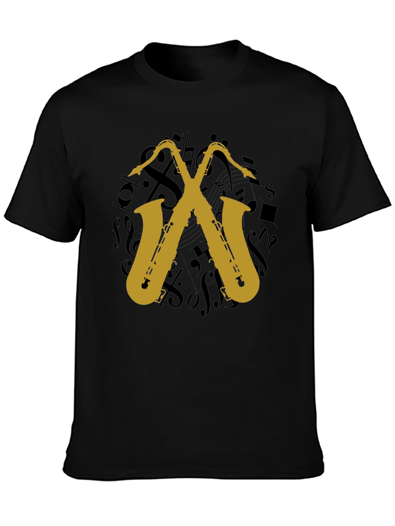 Saxophone Music Notes T-Shirt - Musician Style