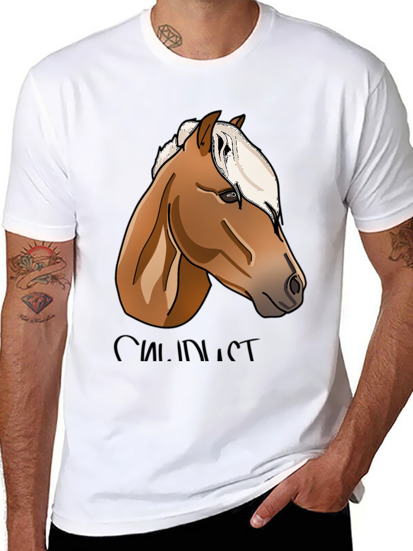 Horse Lovers Graphic Tee - Black