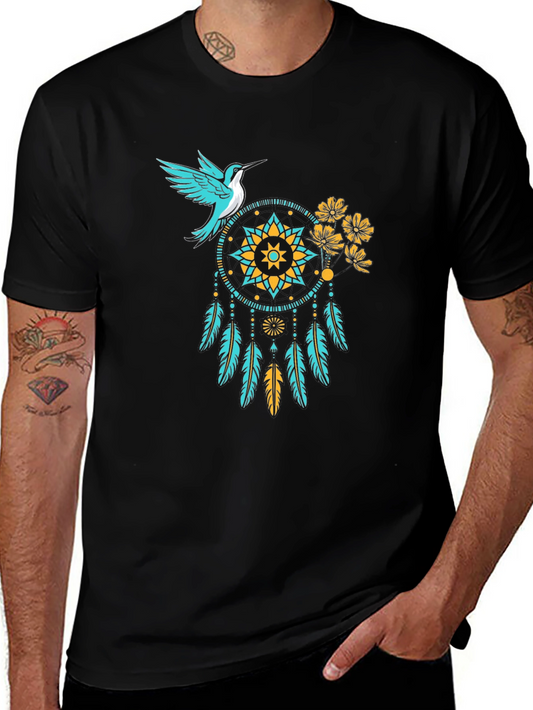Hummingbird Dreamcatcher Black Graphic Tee