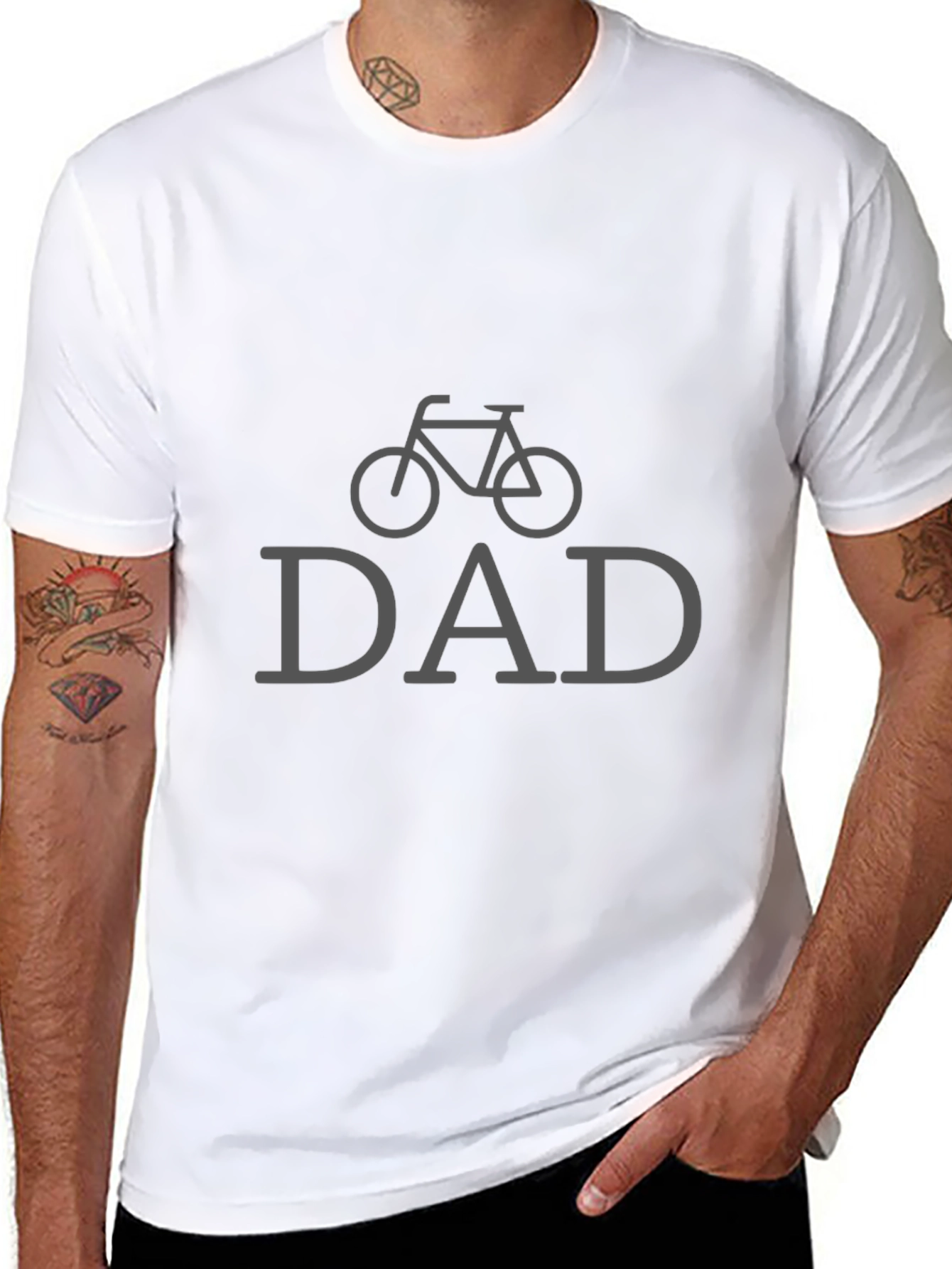 Dad Bike Graphic T-Shirt - Cool Fathers Day Gift