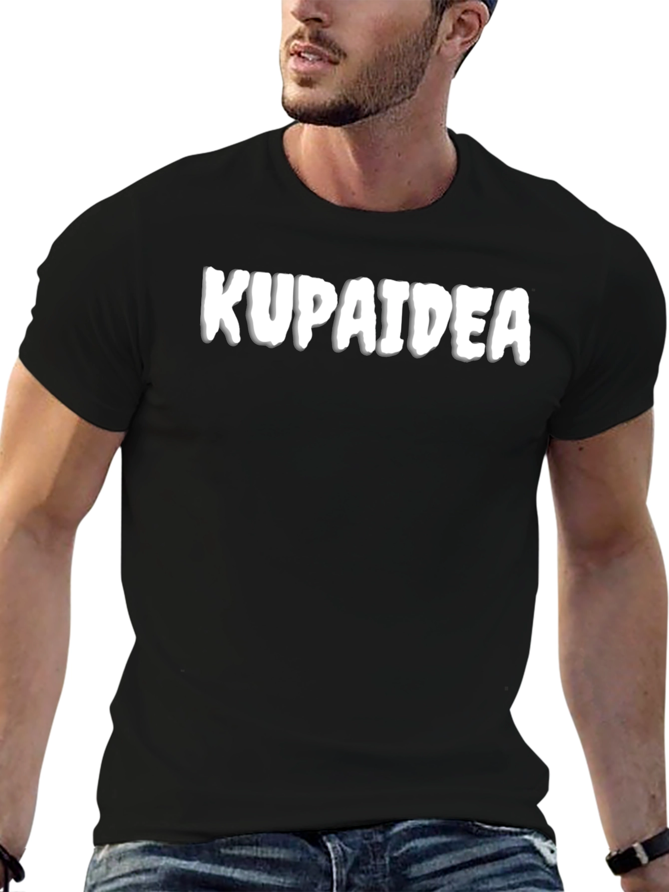Kupaidea Black Graphic T-Shirt