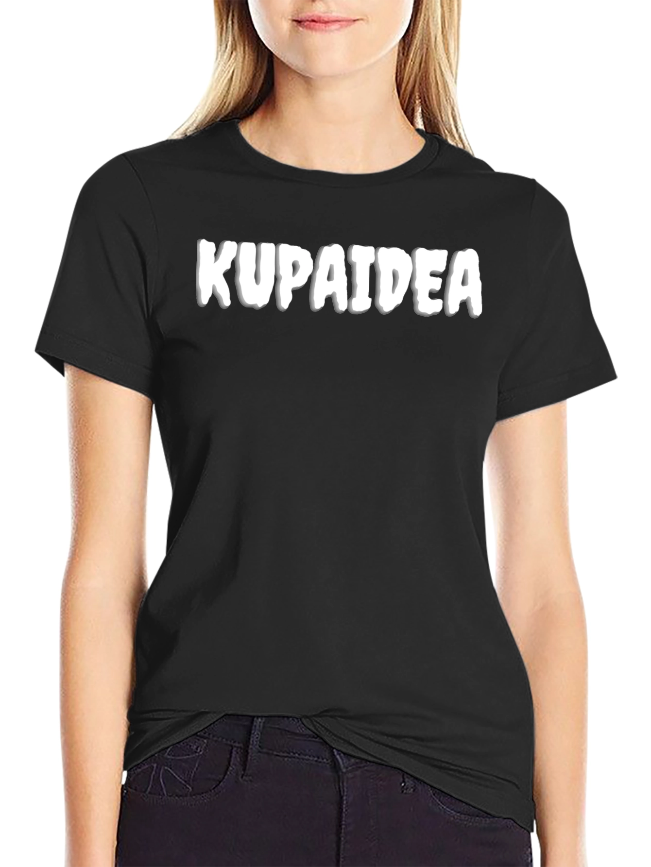 Kupaidea Black Graphic T-Shirt