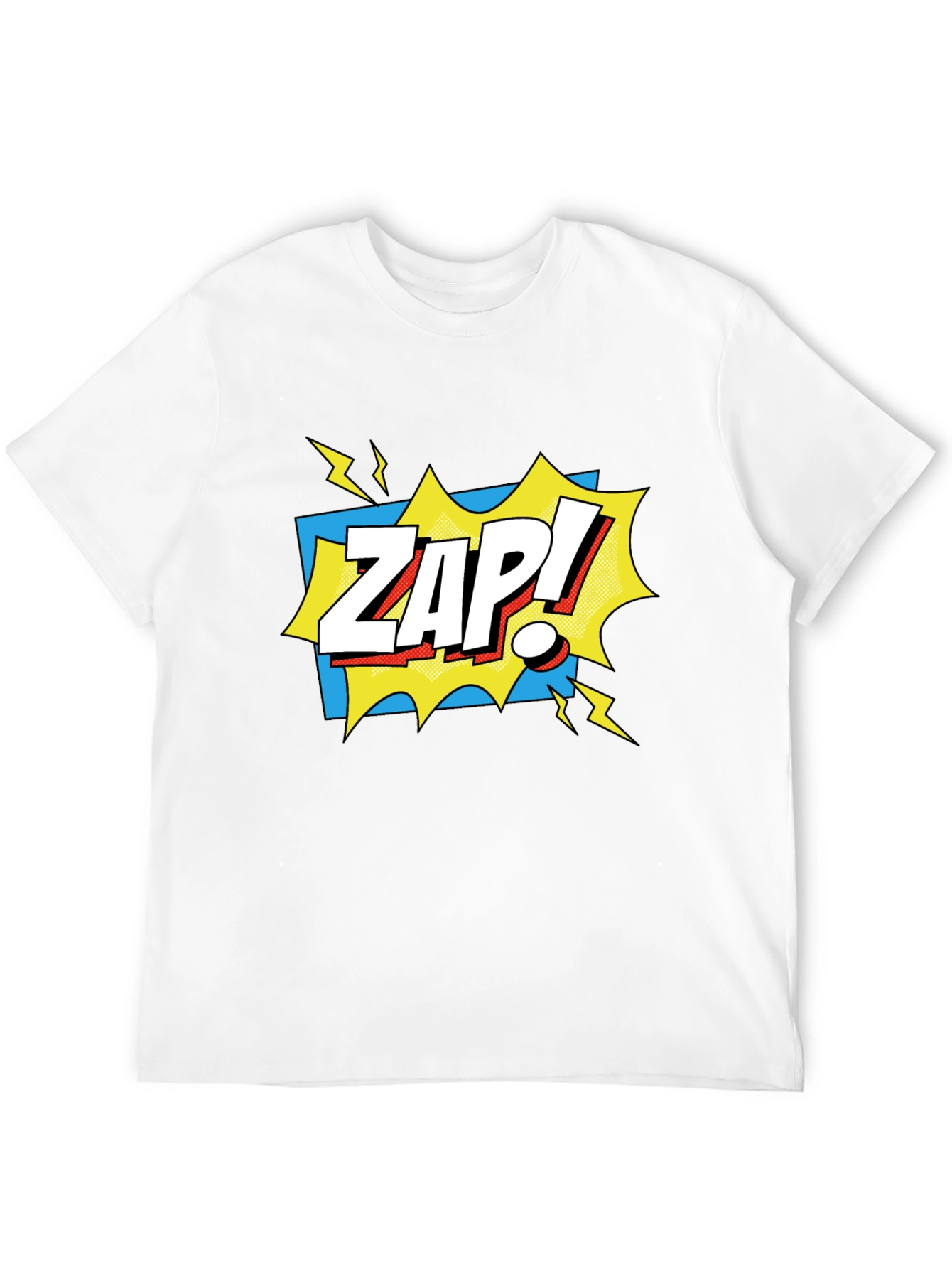 Zap! Graphic Tee - Comic Book Style Black T-Shirt