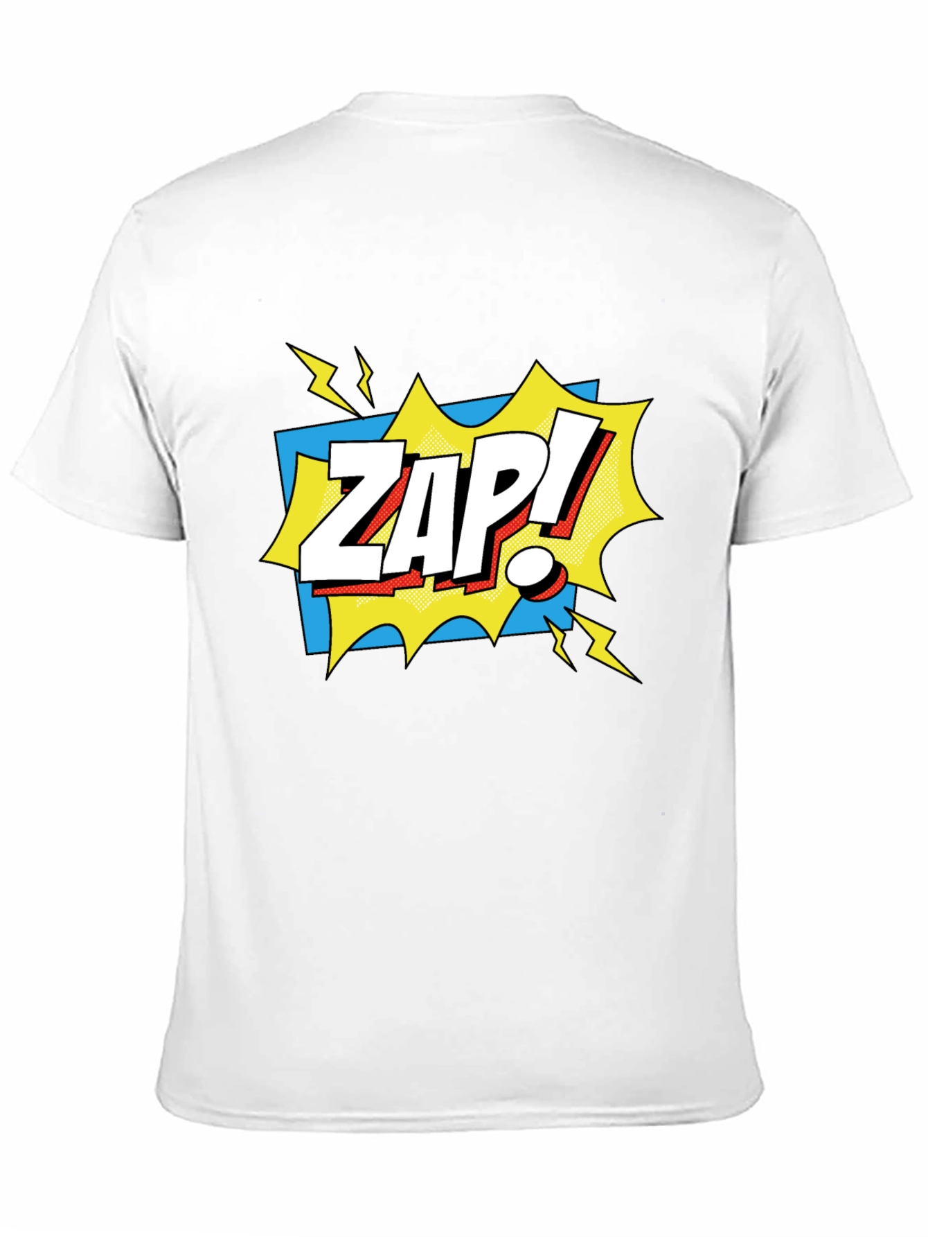 Zap! Graphic Tee - Comic Book Style Black T-Shirt