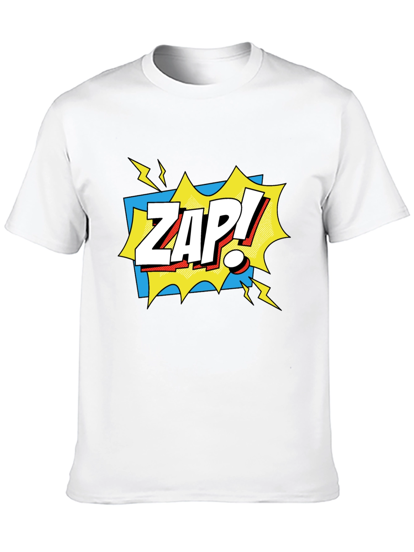 Zap! Graphic Tee - Comic Book Style Black T-Shirt