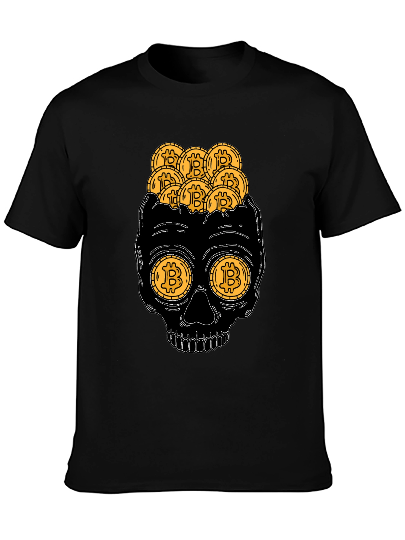 Bitcoin Skull T-Shirt Crypto Currency Tee