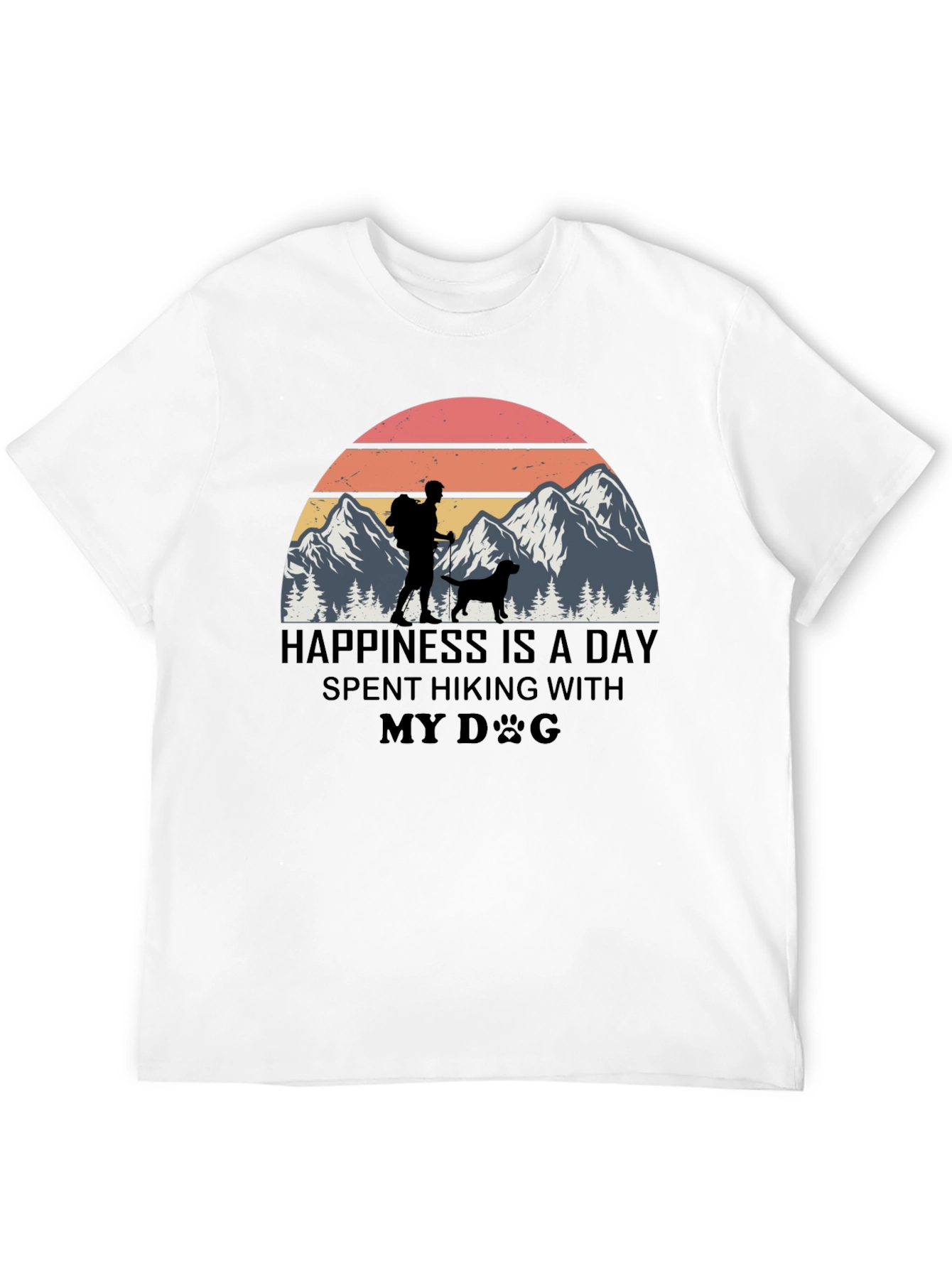 Happiness is Hiking with My Dog T-Shirt