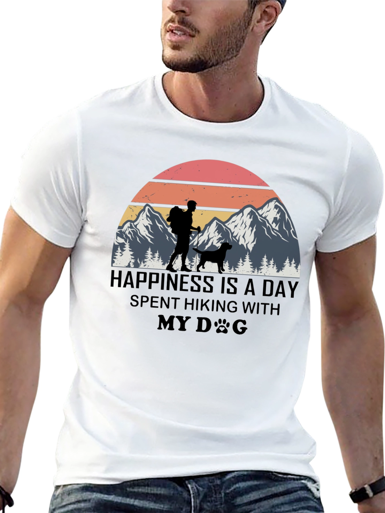 Happiness is Hiking with My Dog T-Shirt