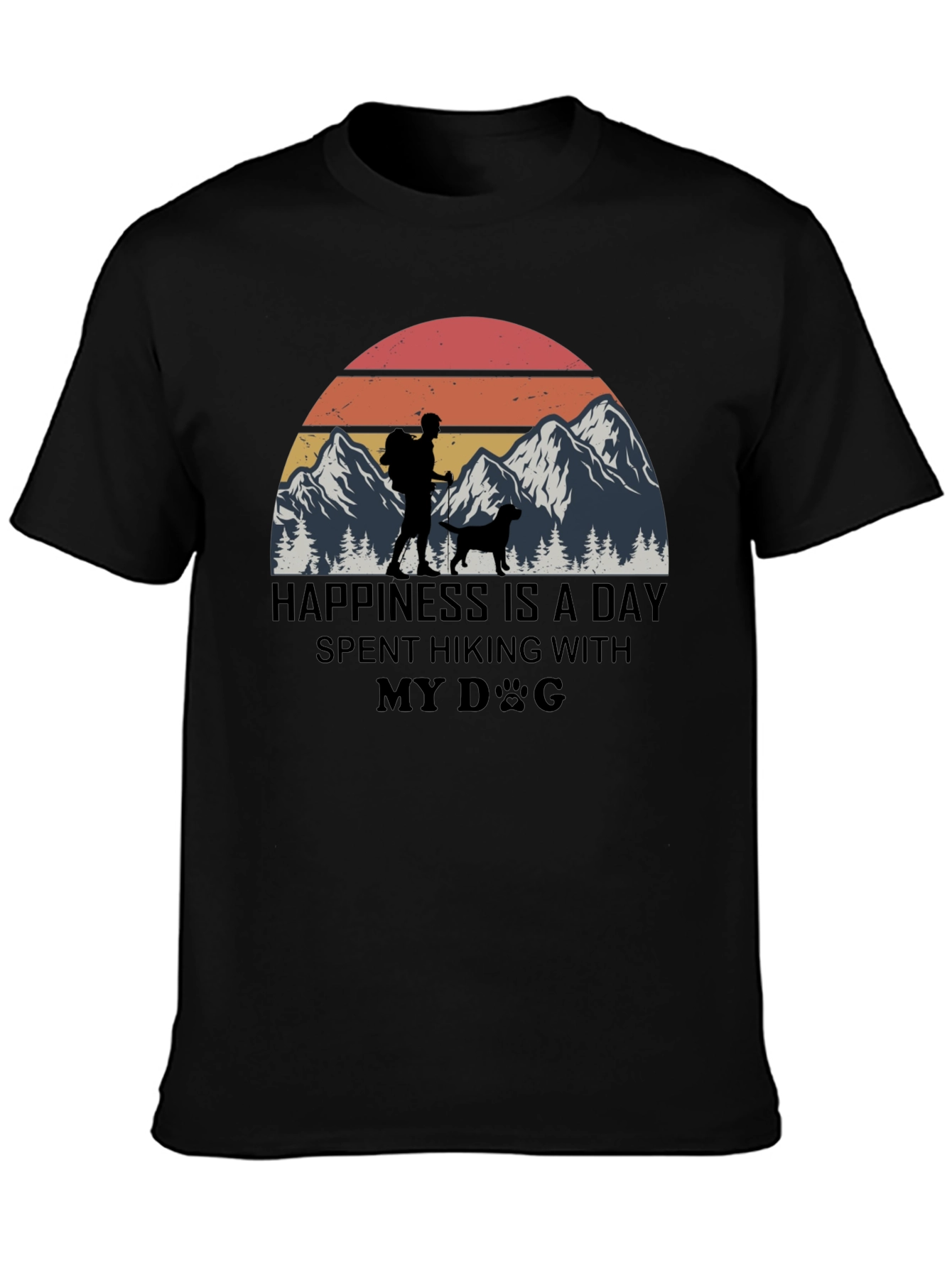 Happiness is Hiking with My Dog T-Shirt