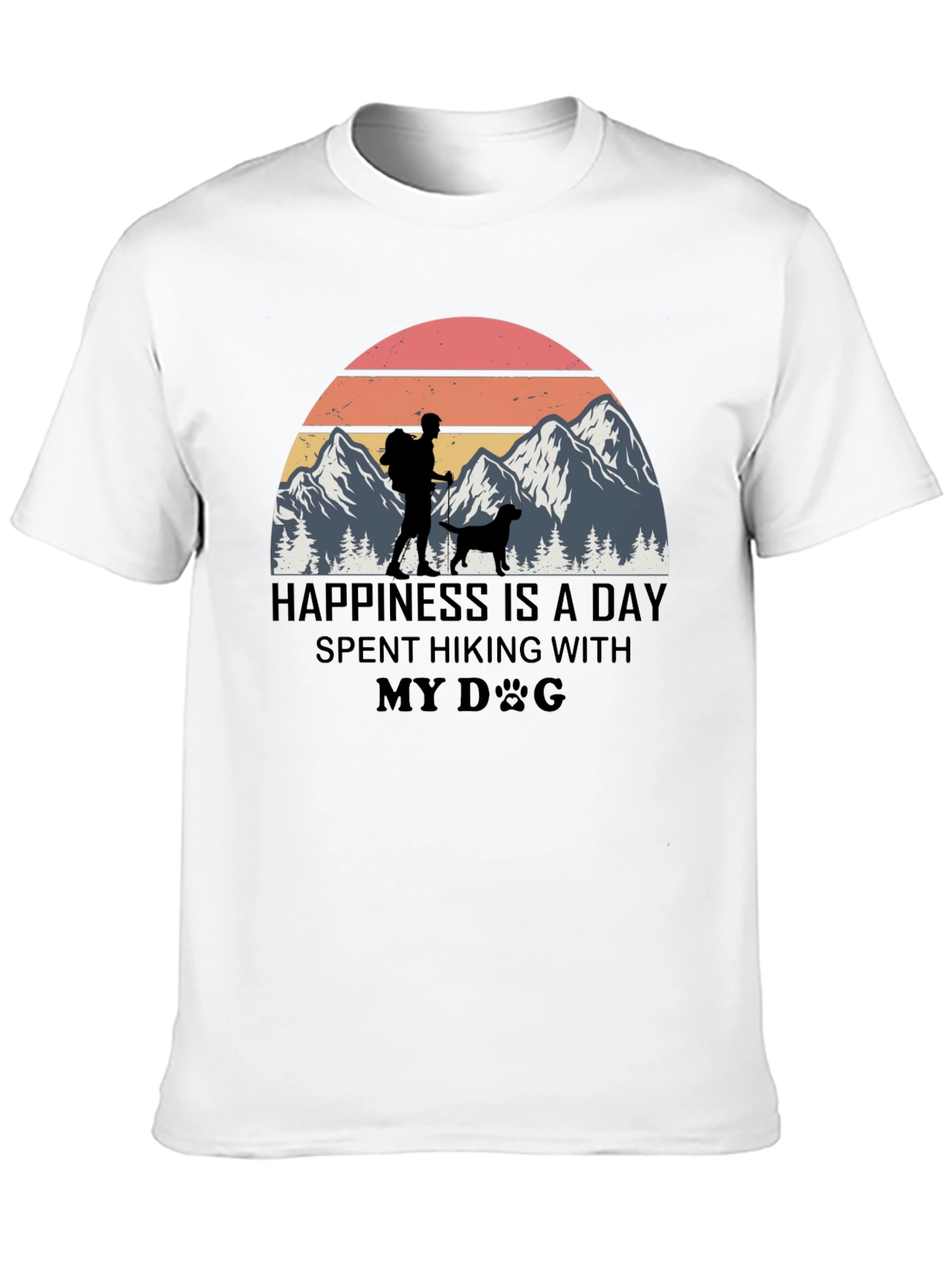 Happiness is Hiking with My Dog T-Shirt
