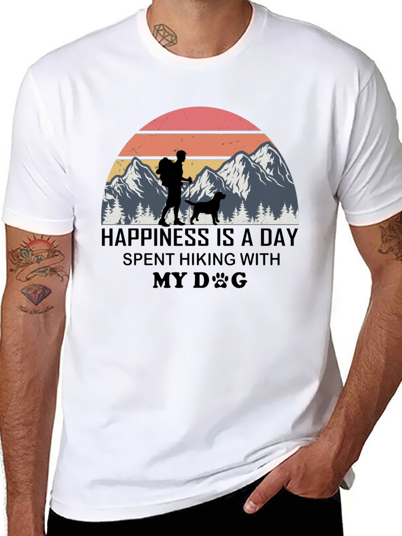 Happiness is Hiking with My Dog T-Shirt