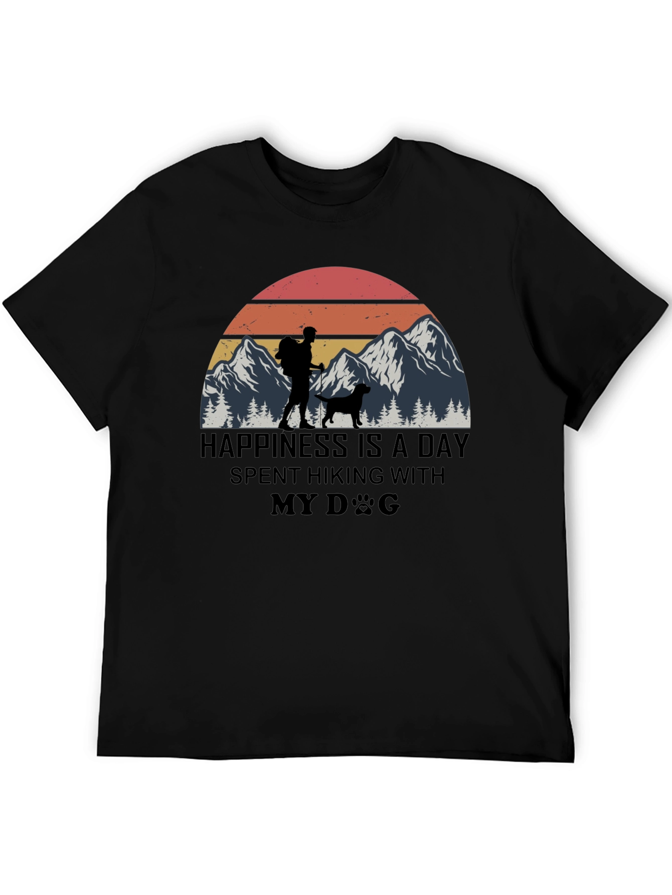 Happiness is Hiking with My Dog T-Shirt