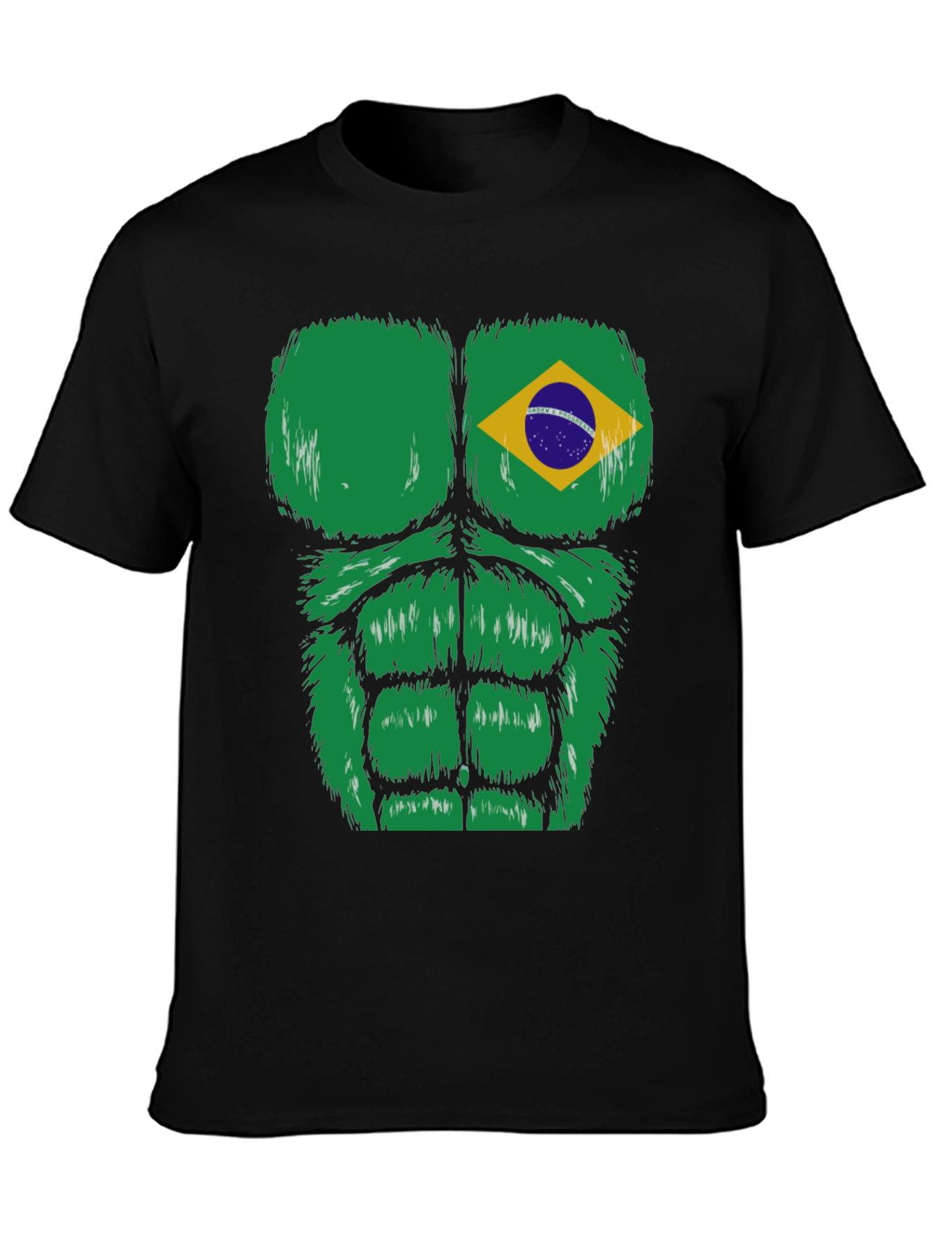 Brazil Flag Bodybuilder T-Shirt