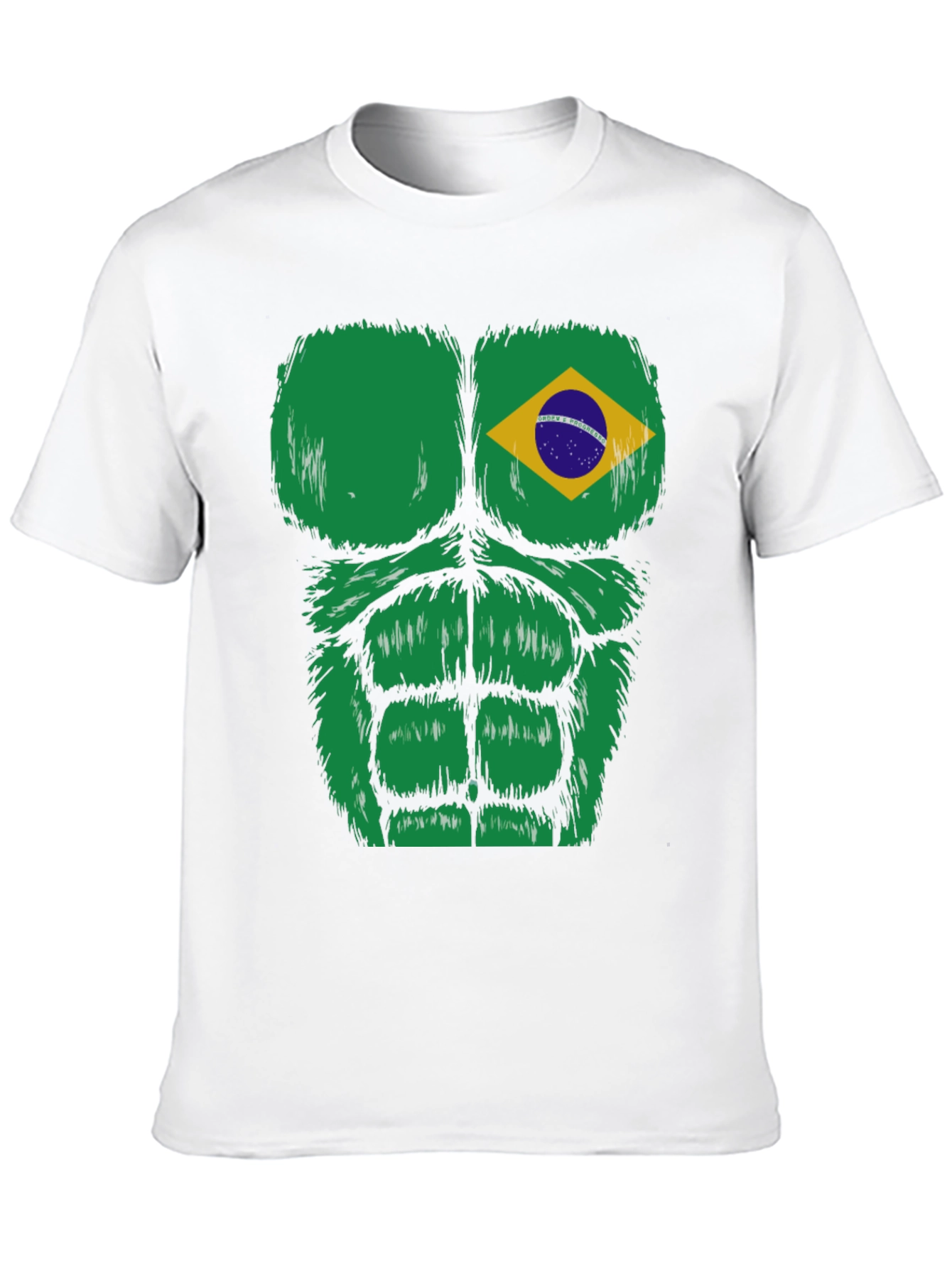 Brazil Flag Bodybuilder T-Shirt