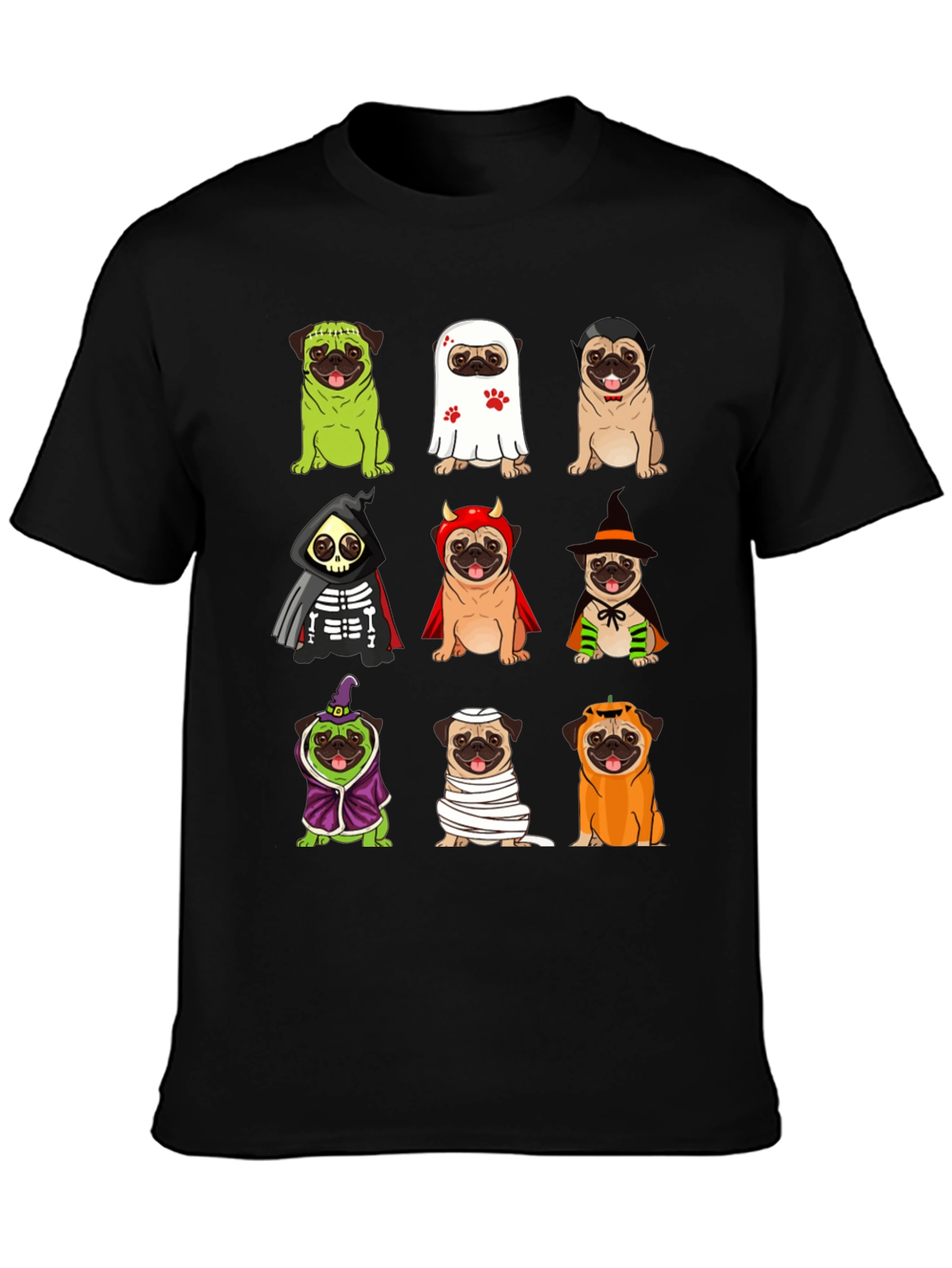 Halloween Pugs Graphic Tee