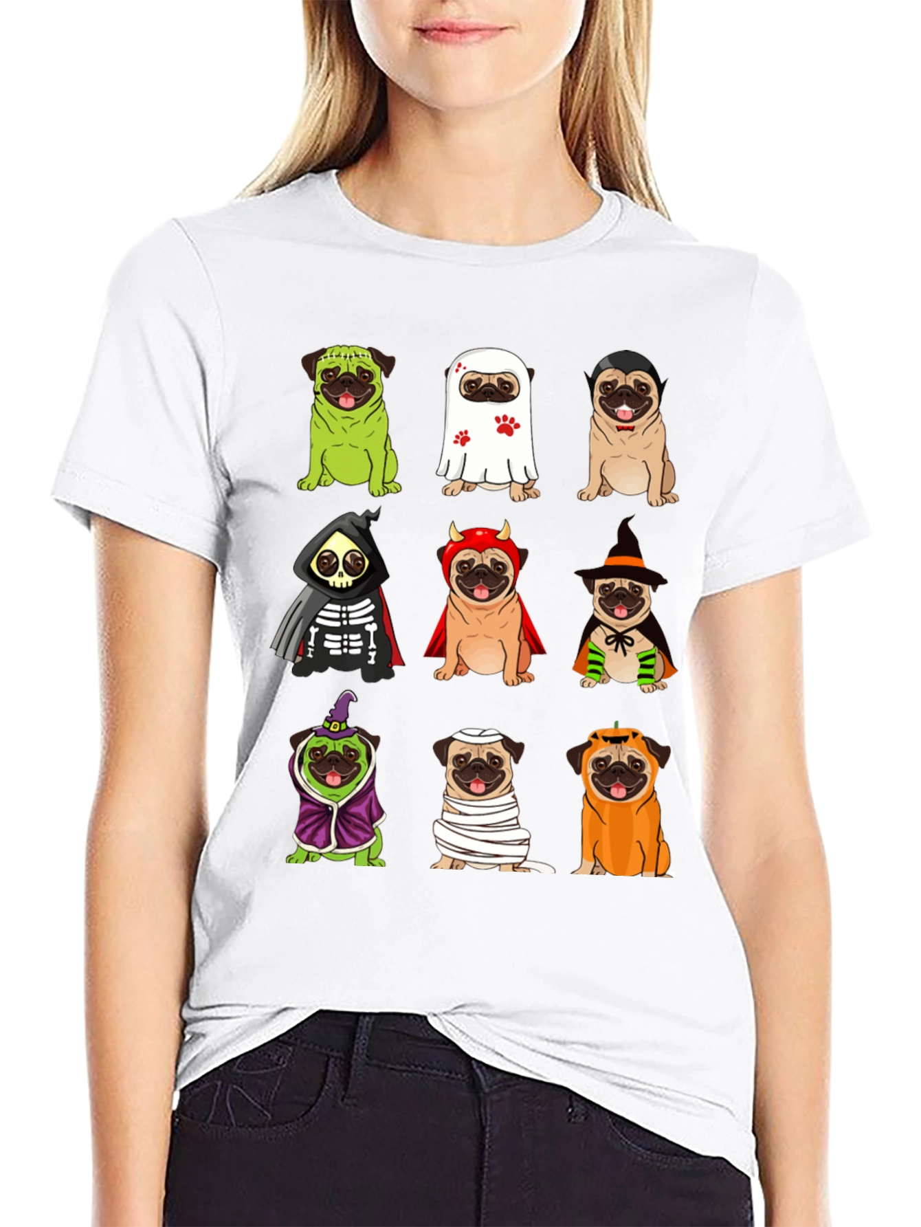 Halloween Pugs Graphic Tee