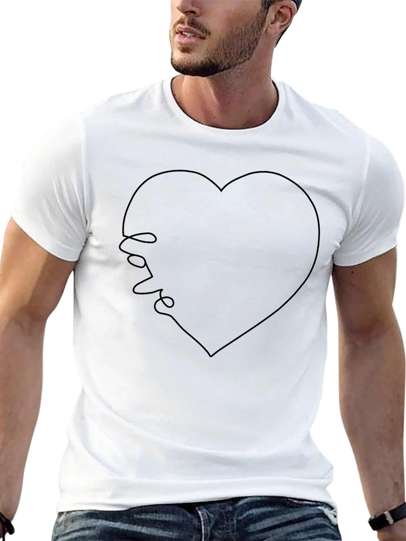 Love Heart T-Shirt - Minimalist Design