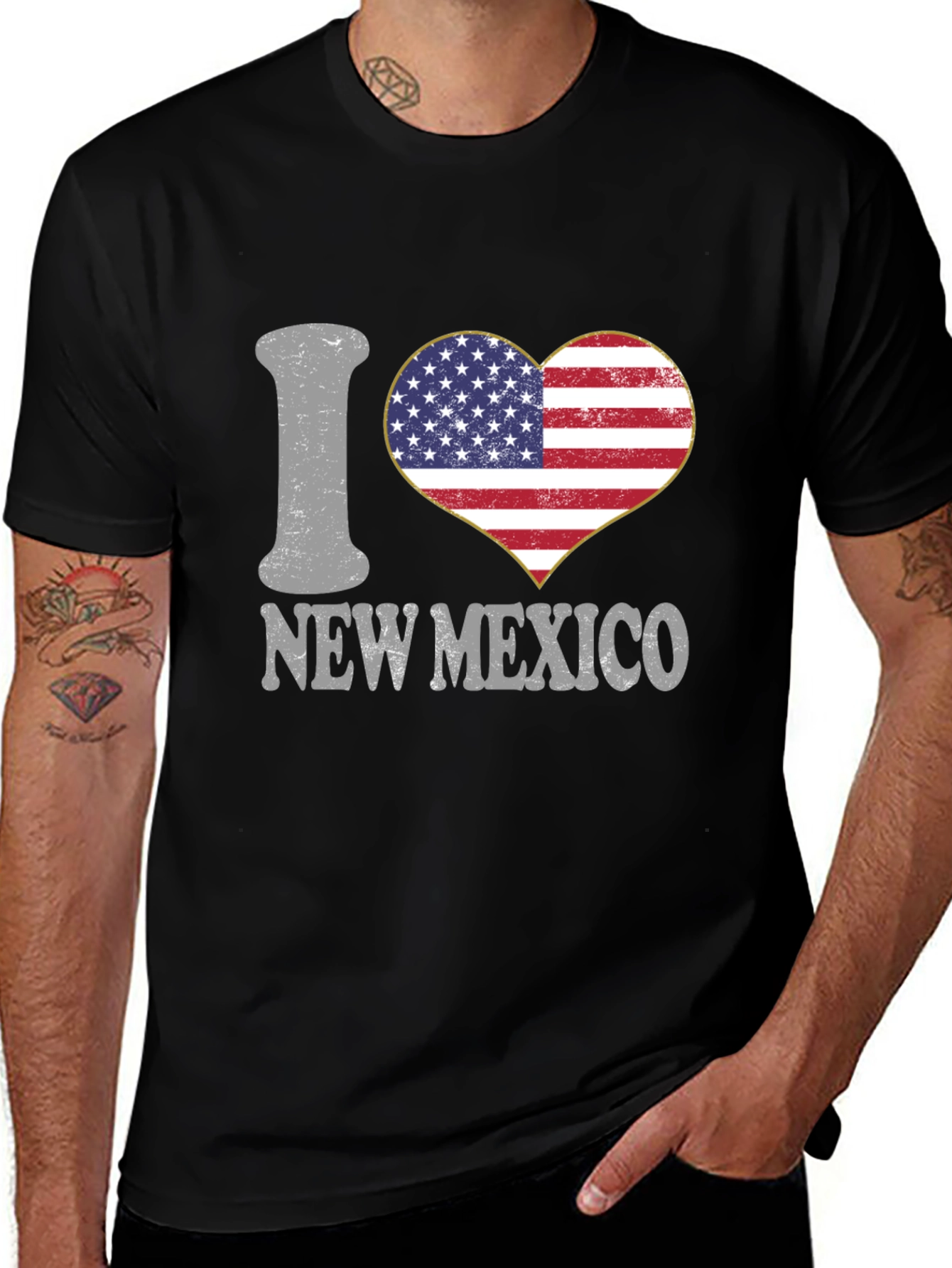 I Heart New Mexico USA Flag T-Shirt