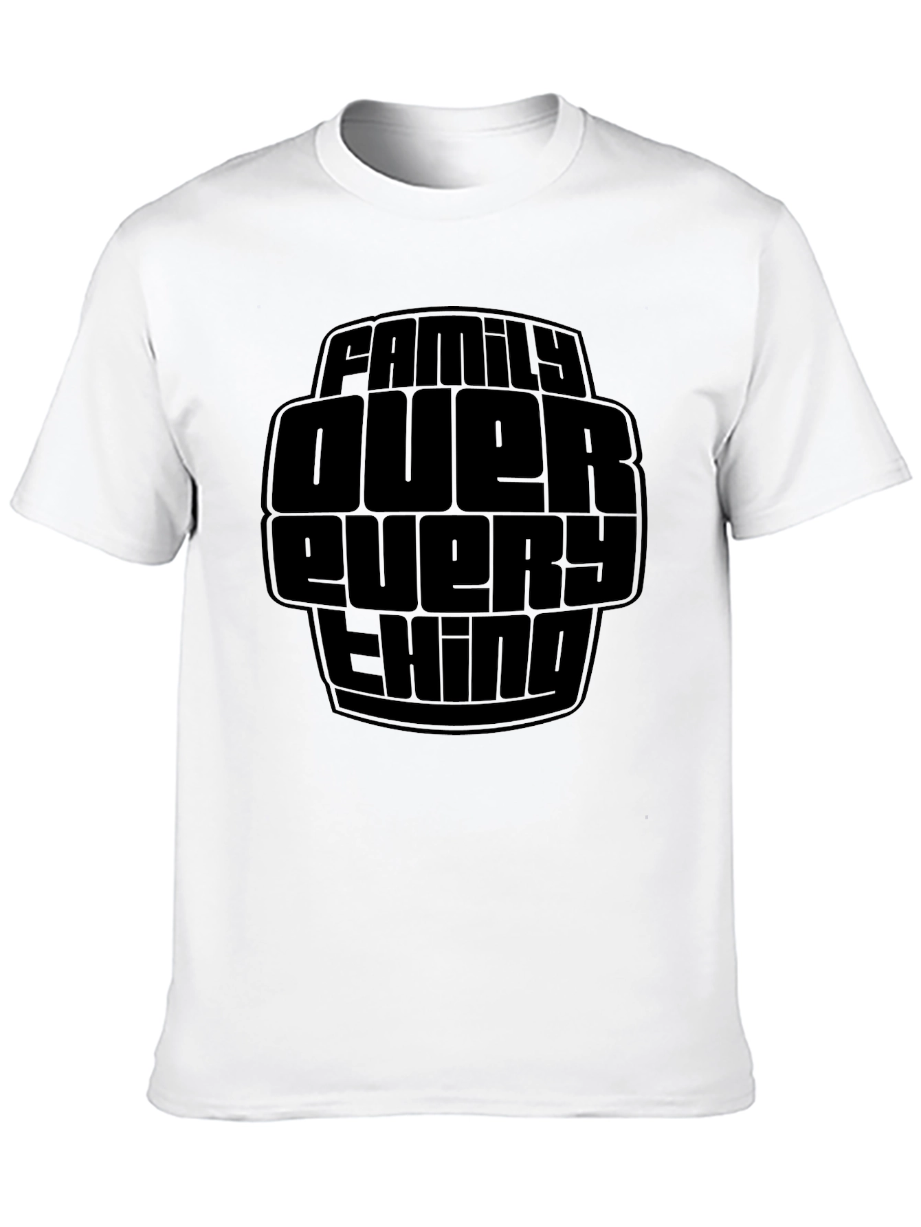 Family Over Everything Black Graphic Tee