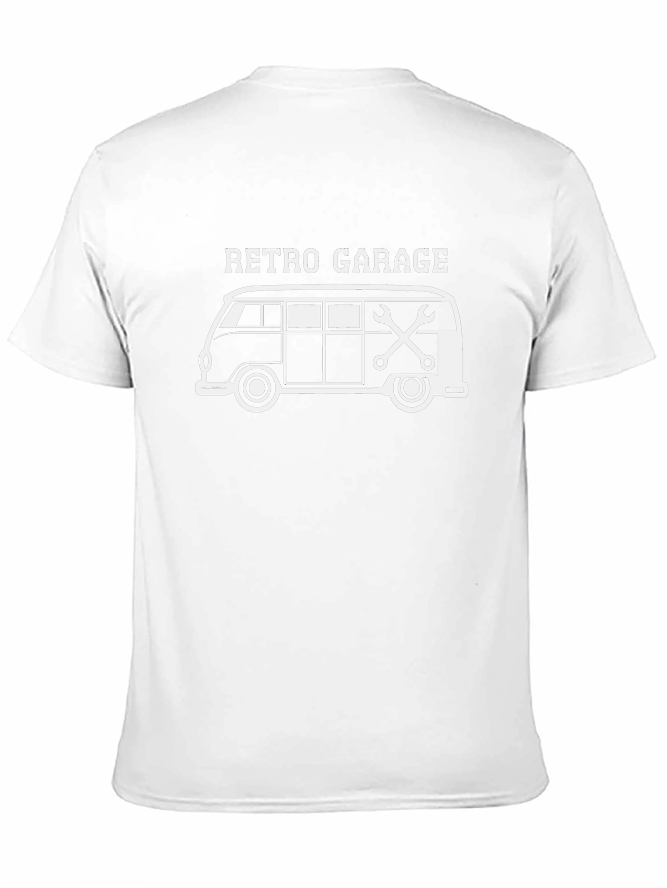 Retro Garage Van Graphic T-Shirt - Black