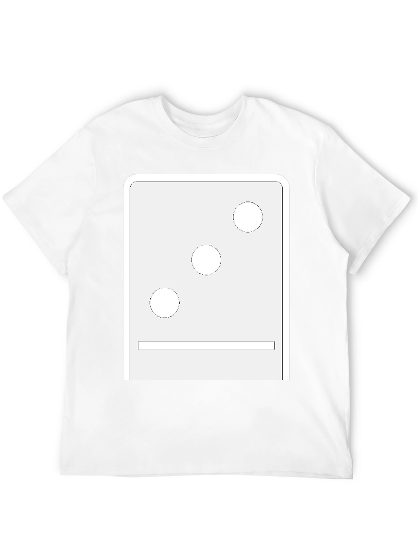 Minimalist Domino Inspired Graphic Tee - Black