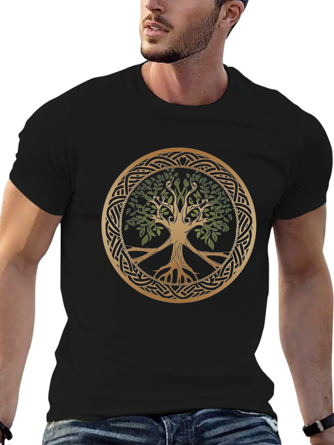 Tree of Life Graphic Tee - Celtic Knot Design