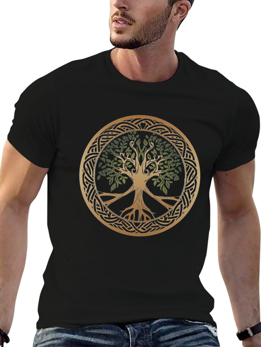 Tree of Life Graphic Tee - Celtic Knot Design