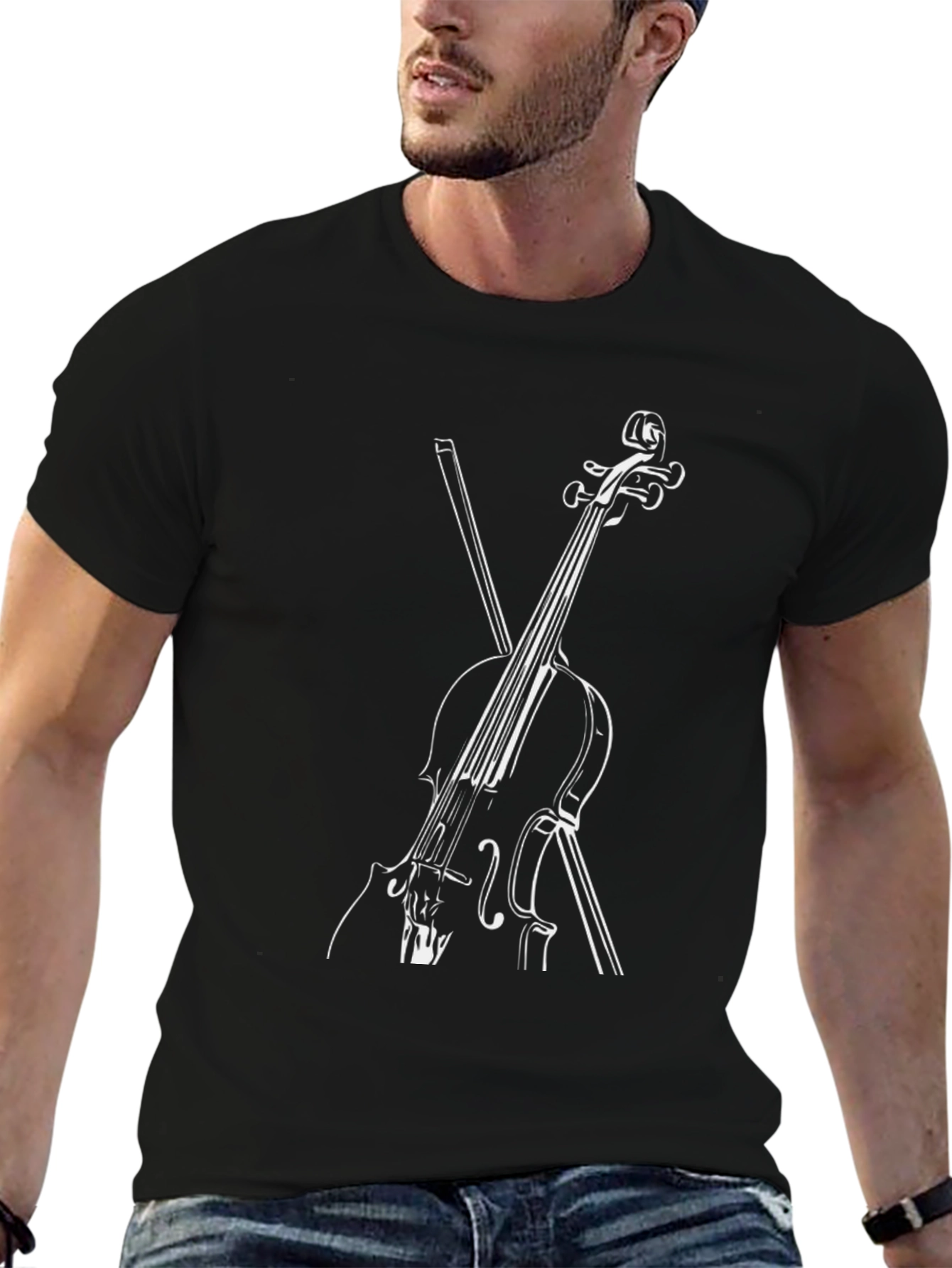 Cello Graphic Tee - Musicians Black T-Shirt