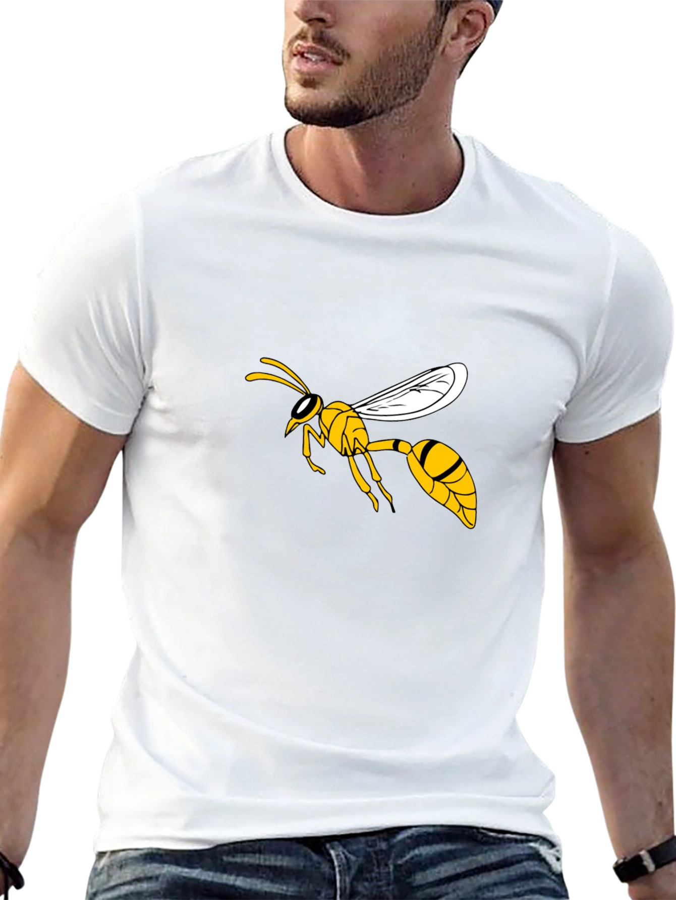 Wasp Graphic T-Shirt - Stylish Black Tee