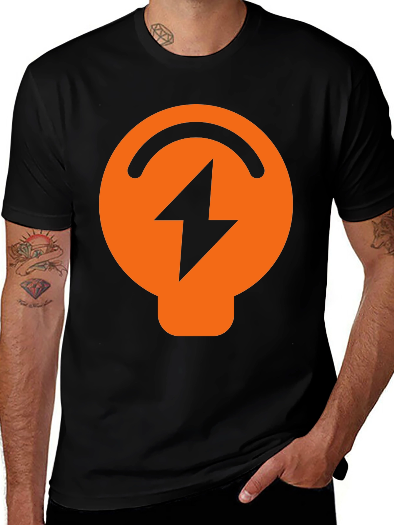 Electric Symbol Graphic Black T-Shirt