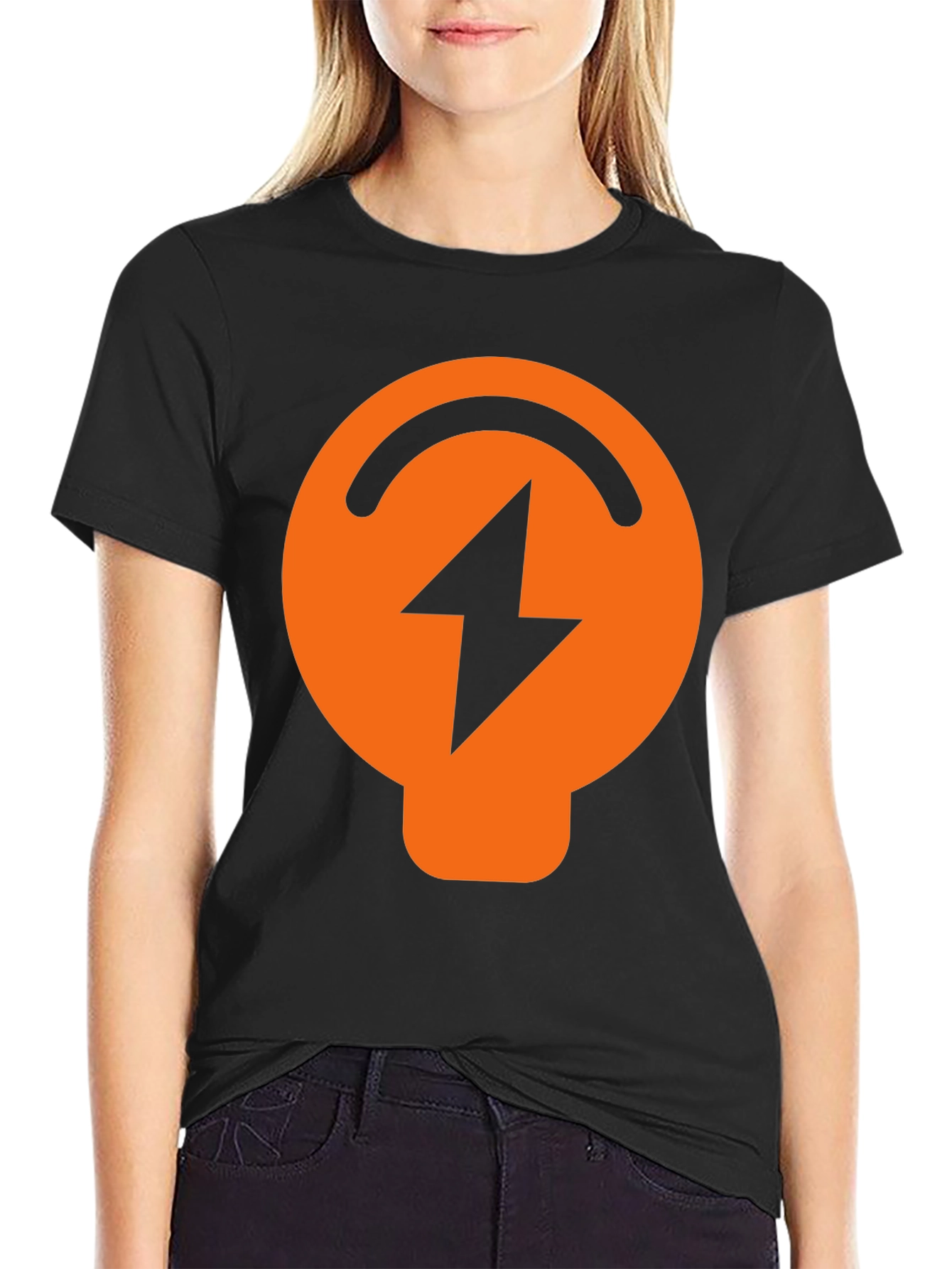 Electric Symbol Graphic Black T-Shirt