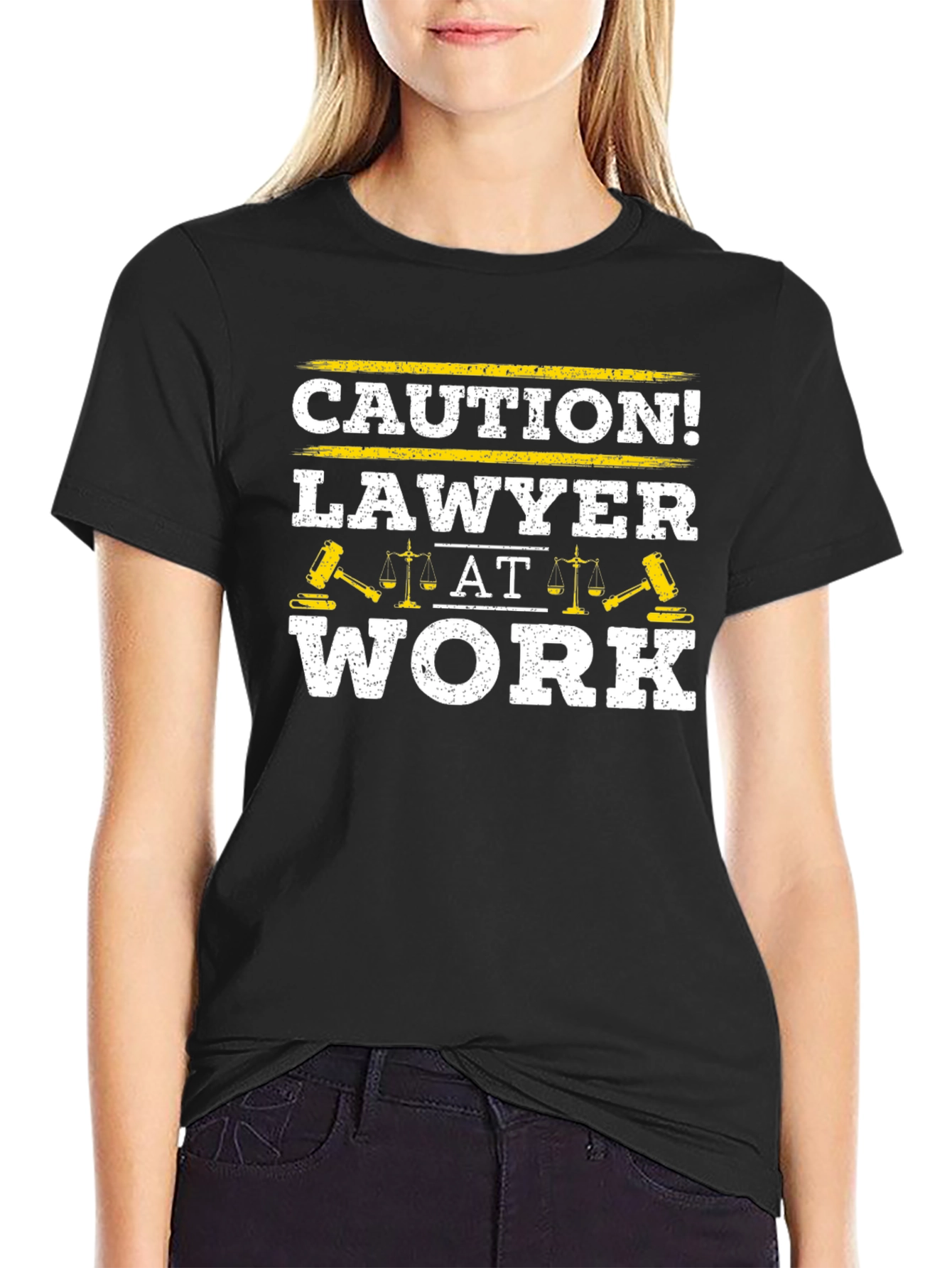 Caution! Lawyer at Work Graphic T-Shirt
