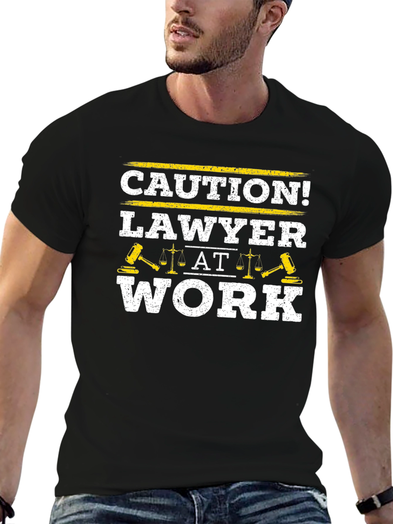 Caution! Lawyer at Work Graphic T-Shirt